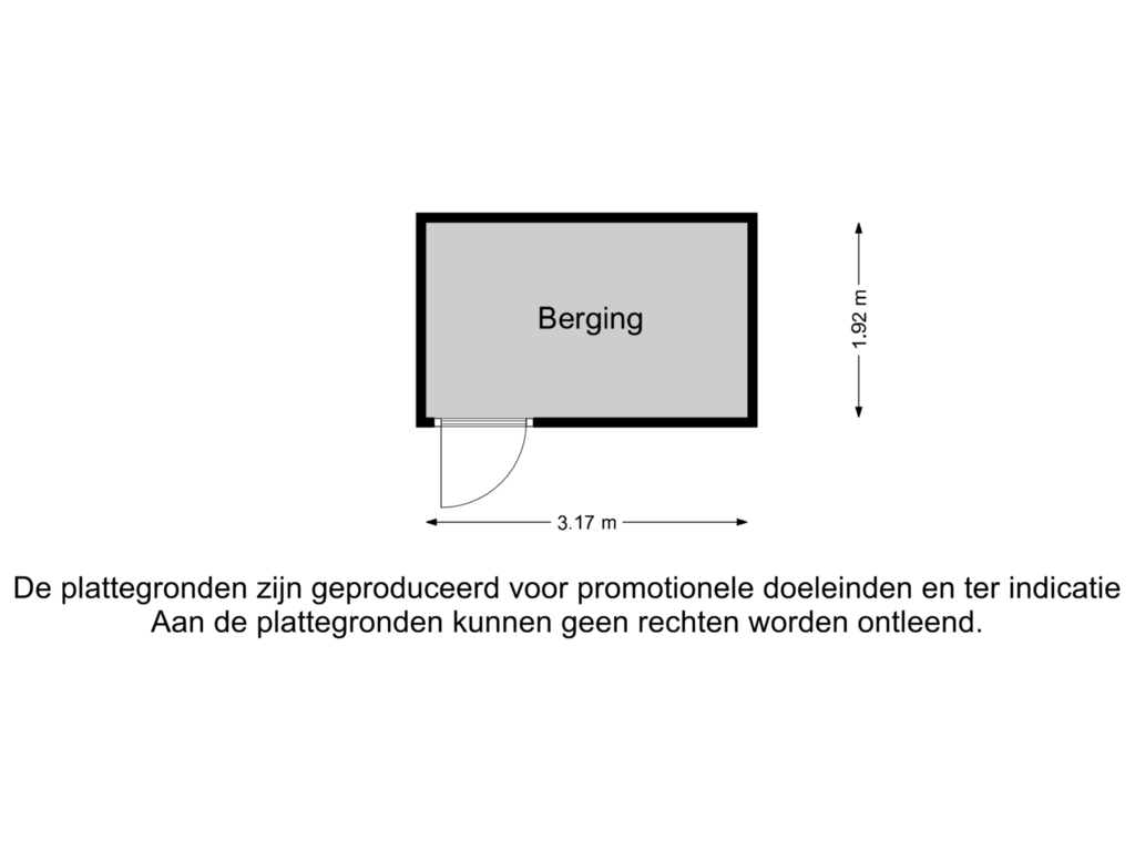 View floorplan of Berging of Slagveld 153