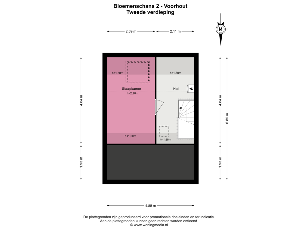 Bekijk plattegrond van 2e_verd van Bloemenschans 2