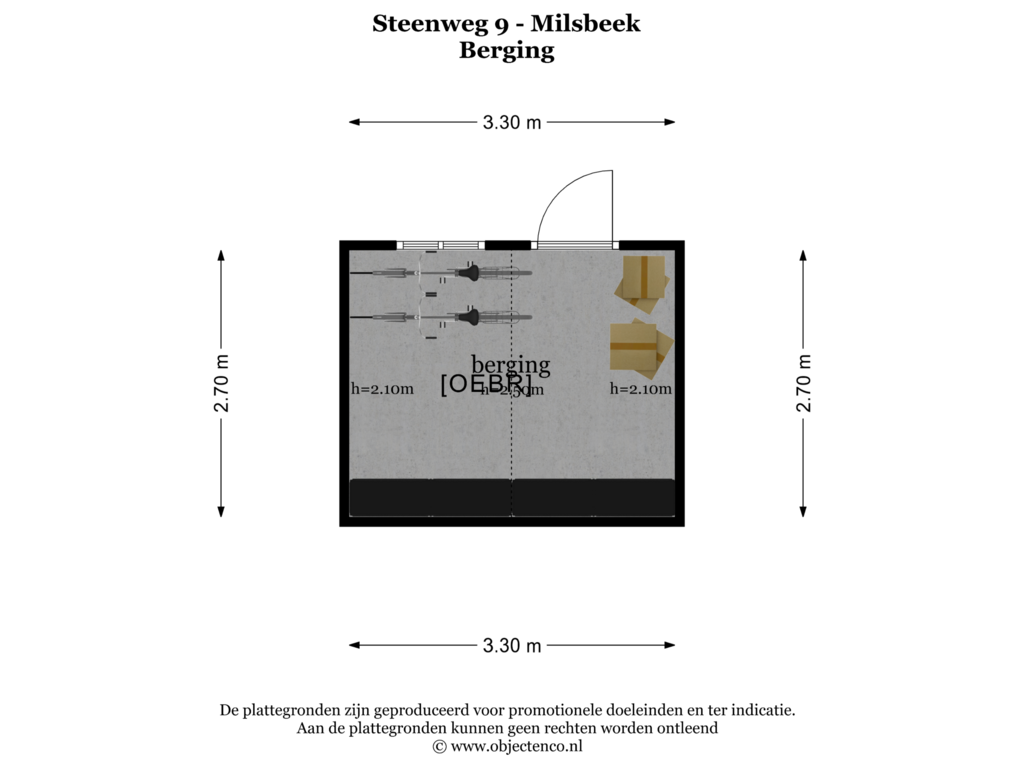 Bekijk plattegrond van BERGING van Steenweg 9