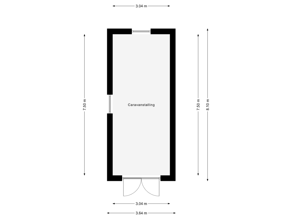 Bekijk plattegrond van Caravanstalling van Verlengde van Echtenskanaal NZ 61-I