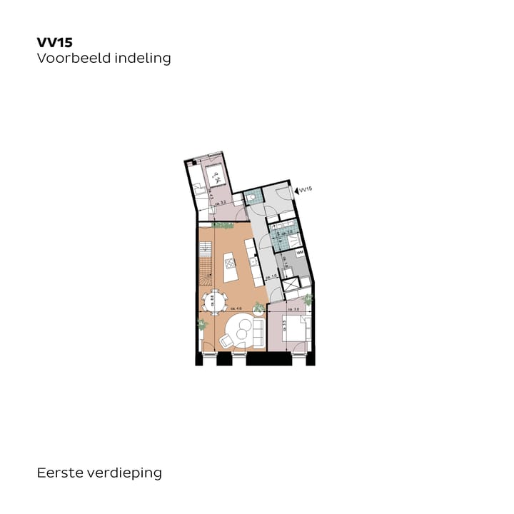 Foto 3 van Vredeskerk; Appartementen op maat (Bouwnr. VV15)
