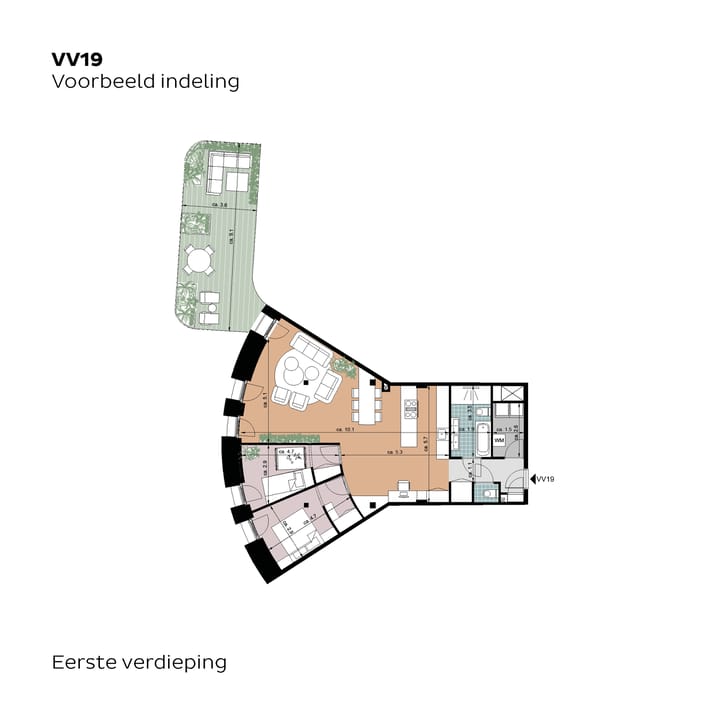 Foto 3 van Vredeskerk; Appartementen op maat (Bouwnr. VV19)
