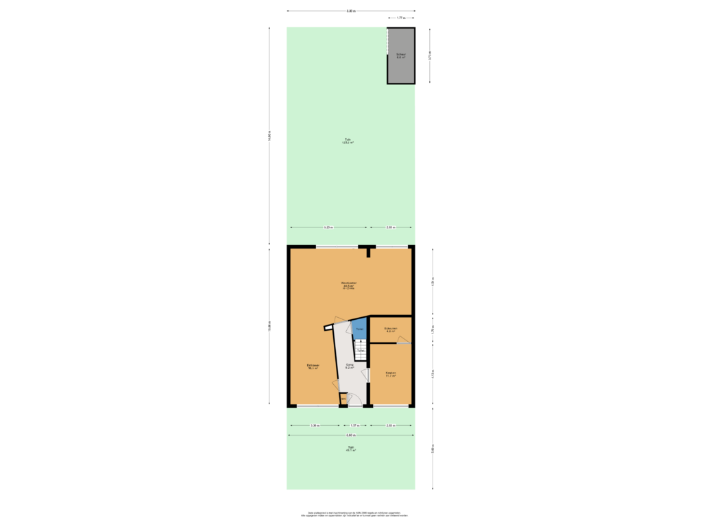 Bekijk plattegrond van Begane grond perceel van Landlustlaan 67