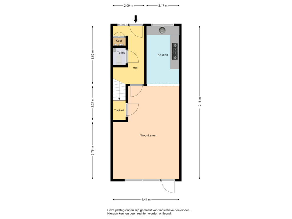 View floorplan of First floor of Dotterhof 40