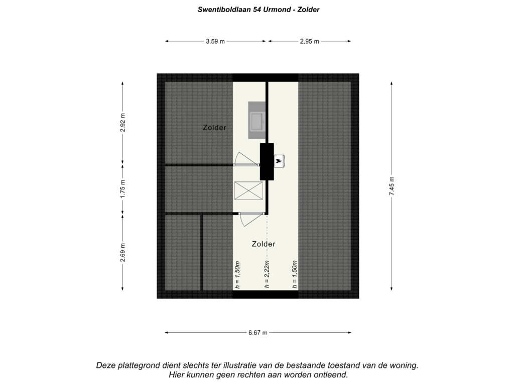 Bekijk plattegrond van Zolder van Swentiboldlaan 54