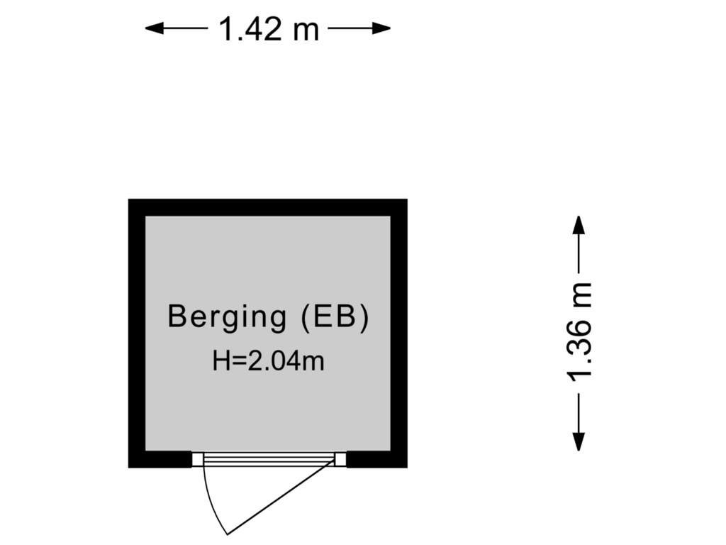 Bekijk plattegrond van Berging van Vliestroom 59