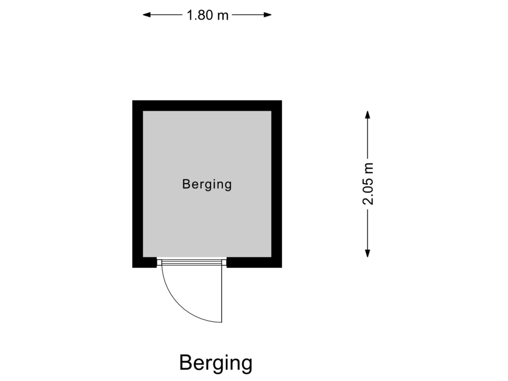 Bekijk plattegrond van Berging van Noordendijk 30