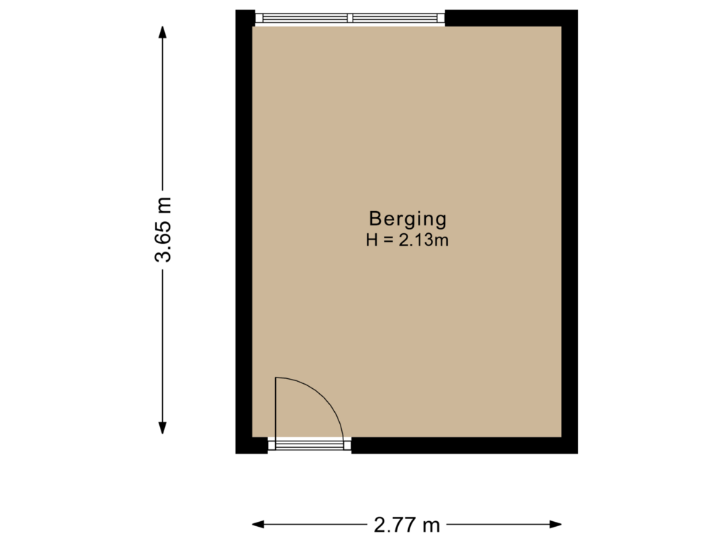 View floorplan of Berging of van Slingelandtstraat 5-C