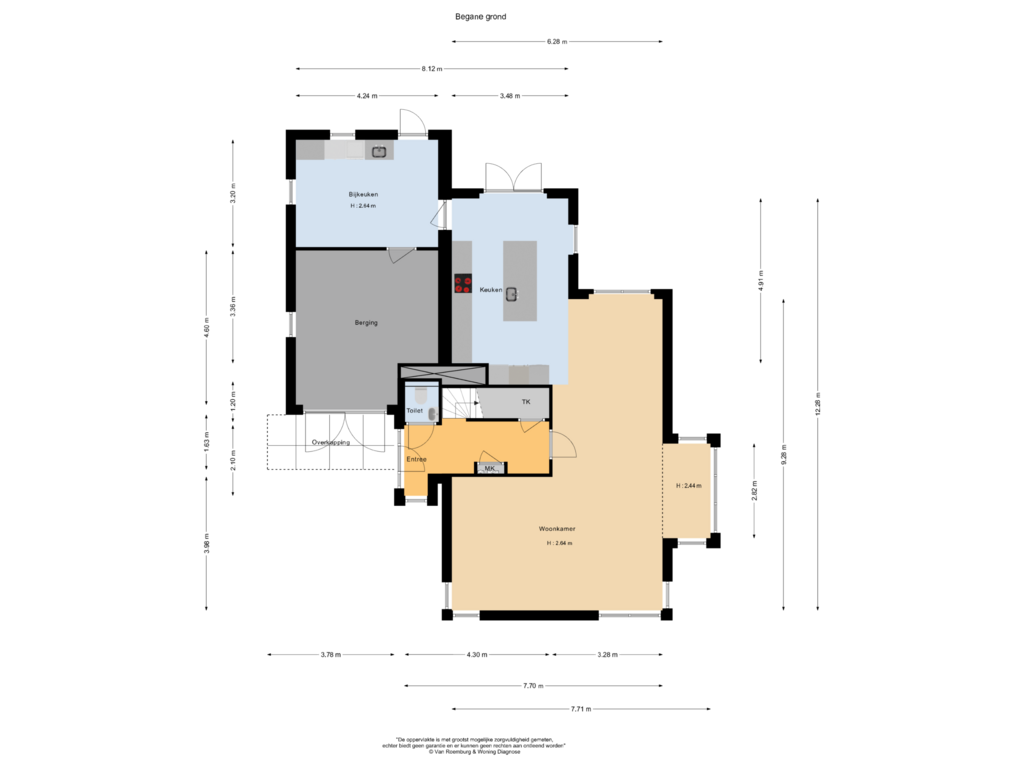 Bekijk plattegrond van Begane grond van Van Houtenlaan 2