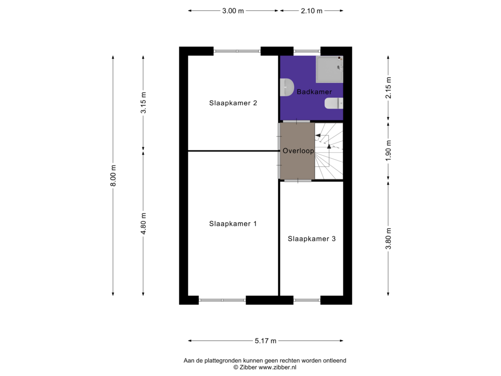 View floorplan of Eerste Verdieping of Hanebalken 49