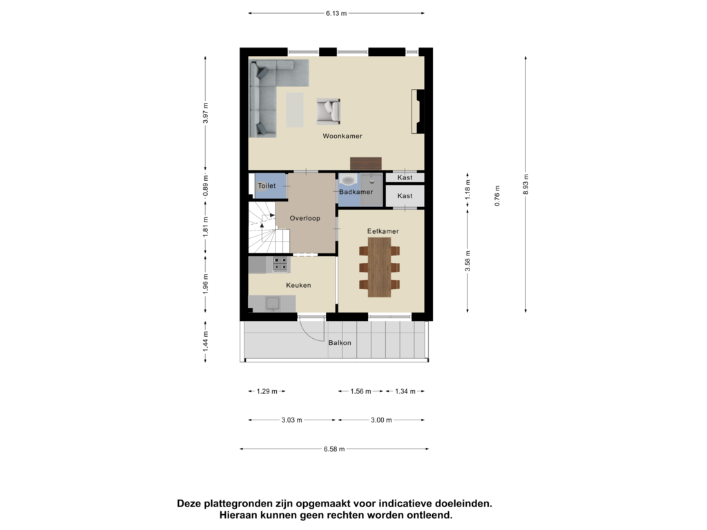 View floorplan of Eerste verdieping of Willibrorduslaan 27-A