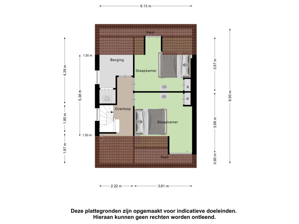 View floorplan of Tweede verdieping of Willibrorduslaan 27-A