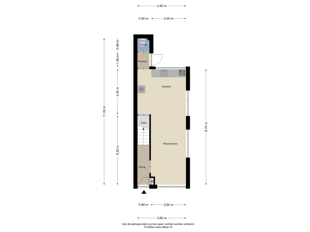 Bekijk plattegrond van Begane grond van Lagestraat 30