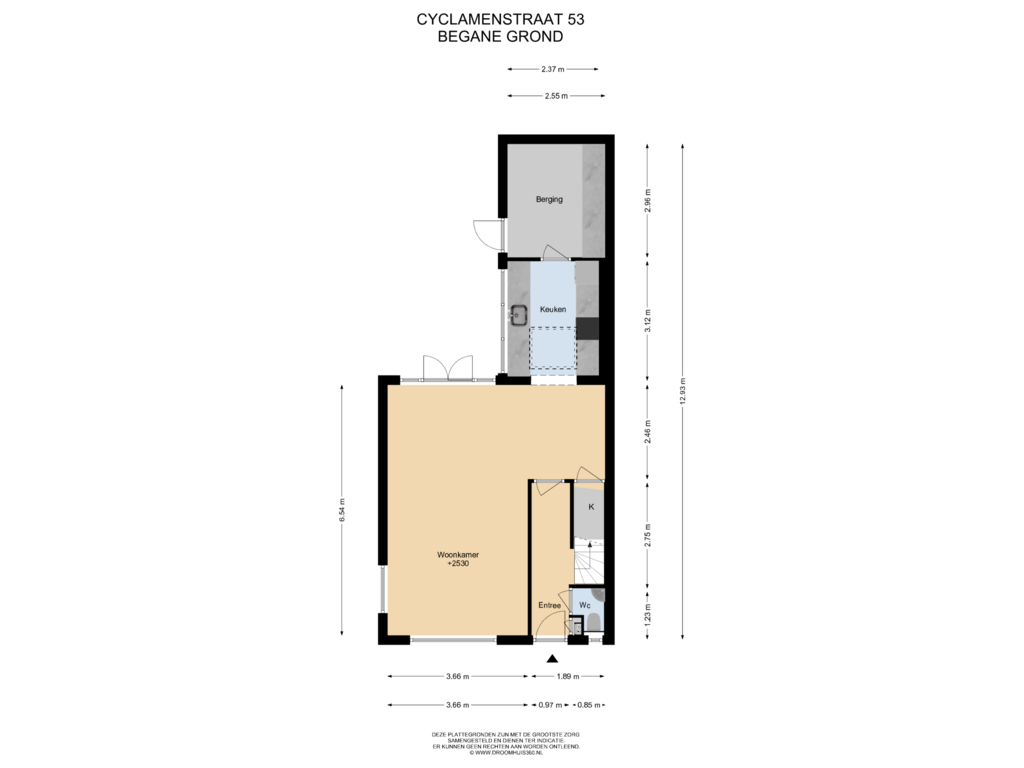 Bekijk plattegrond van Begane grond van Cyclamenstraat 53