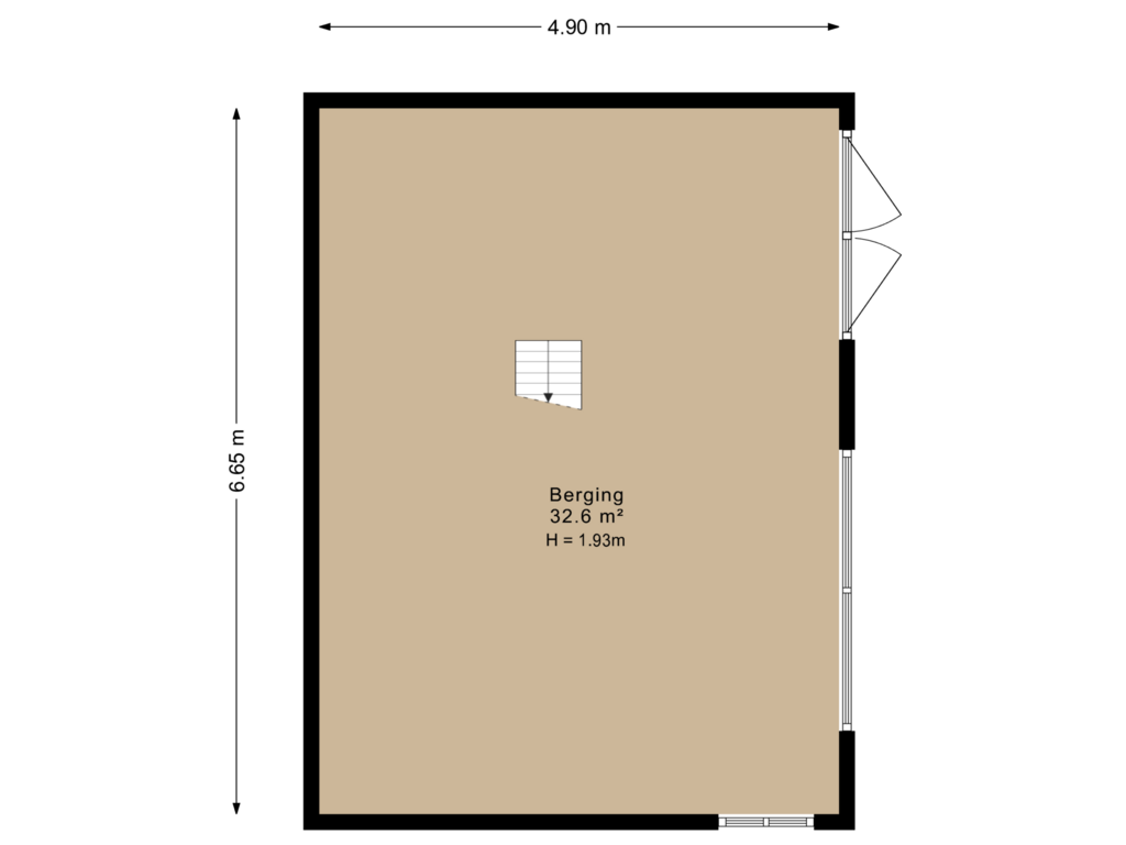 Bekijk plattegrond van Berging van Foarwei 61