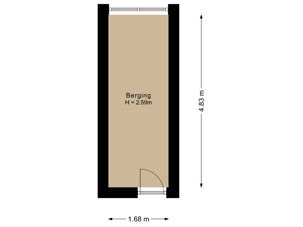 View floorplan of Berging of Prins Willem-Alexanderpark 333