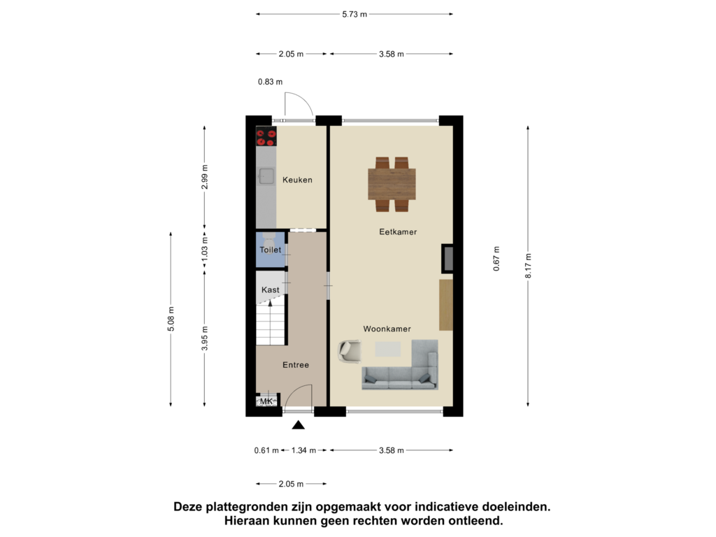 View floorplan of Begane Grond of Schildmanstraat 82