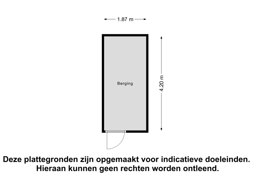 Bekijk plattegrond van Berging van Oostvoorstraat 29-A