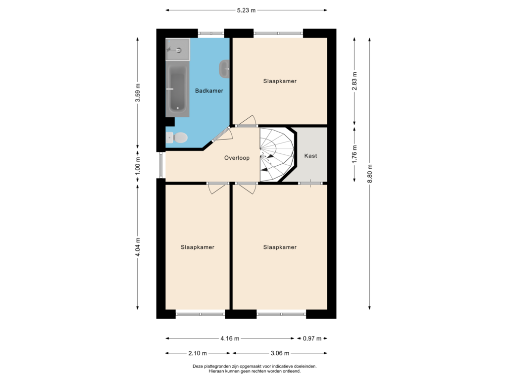 View floorplan of Eerste verdieping of De Hoop 45