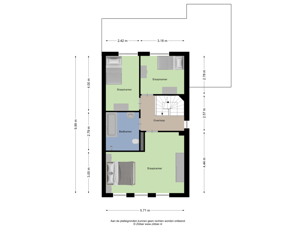 Bekijk plattegrond van Eerste Verdieping van Het Veengat 43