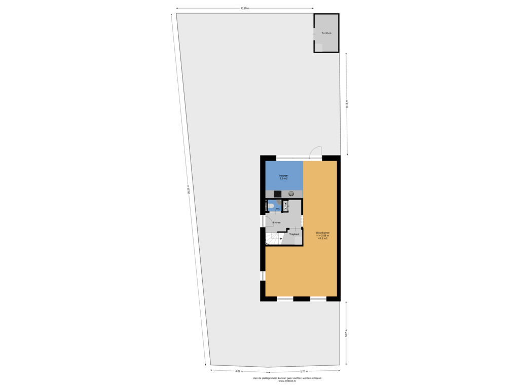 Bekijk plattegrond van Begane Grond Met Kavel van Bergakker 25