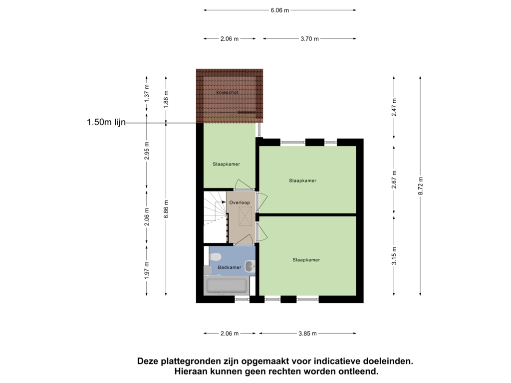 Bekijk plattegrond van Eerste Verdieping van Middelgraaf 84