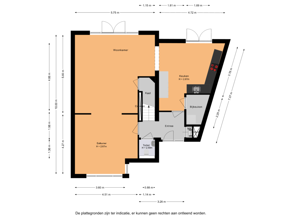 Bekijk plattegrond van Begane grond van Peellandhof 14