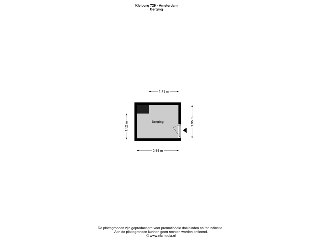 Bekijk plattegrond van Berging van Kleiburg 729