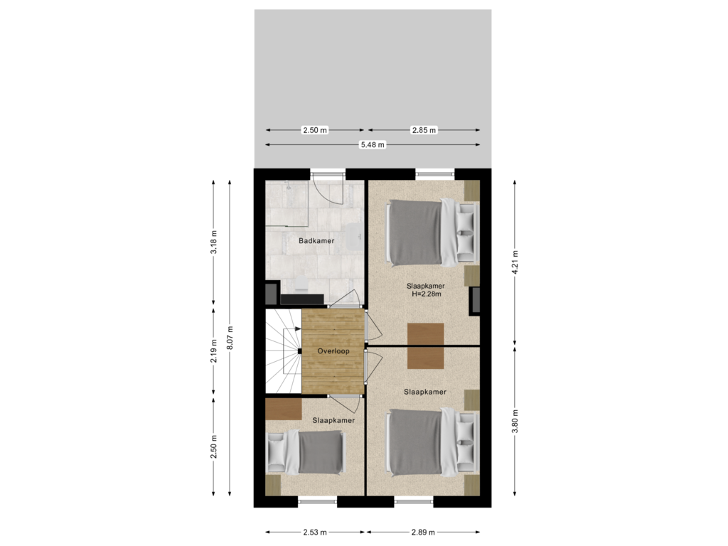 Bekijk plattegrond van Eerste verdieping van Schaepmanlaan 7