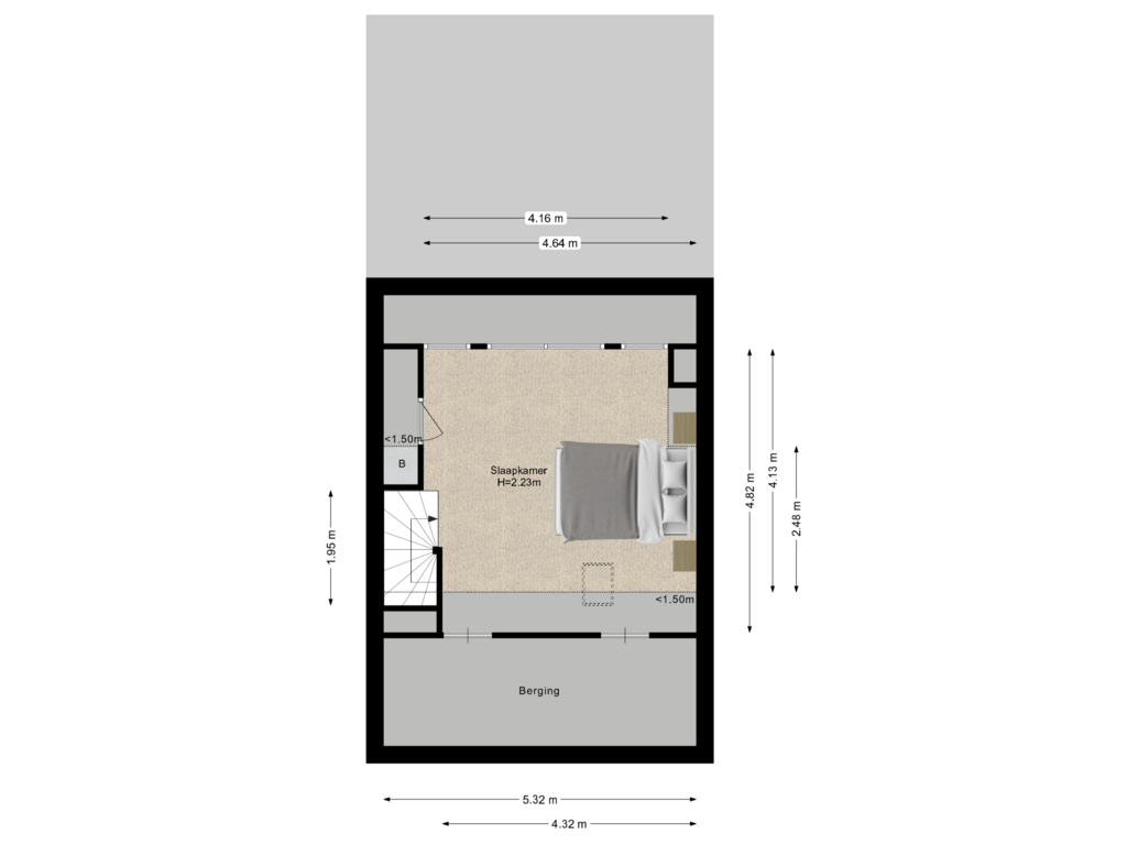 Bekijk plattegrond van Tweede verdieping van Schaepmanlaan 7