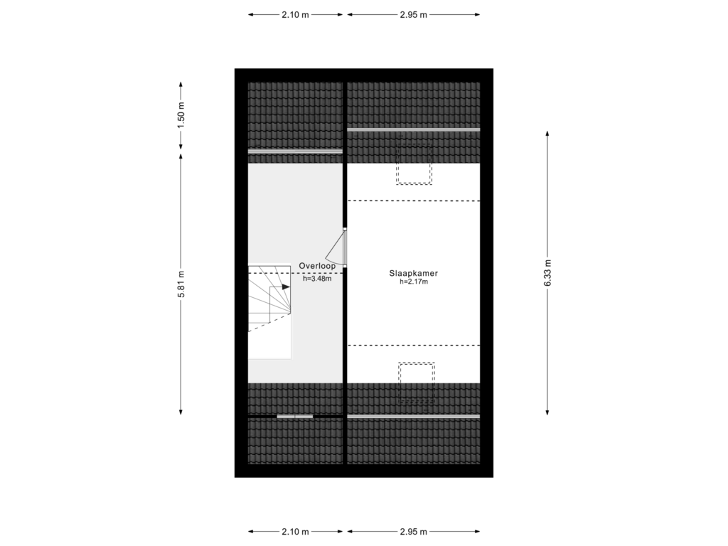 Bekijk plattegrond van 2e Verdieping van Bataviastraat 72