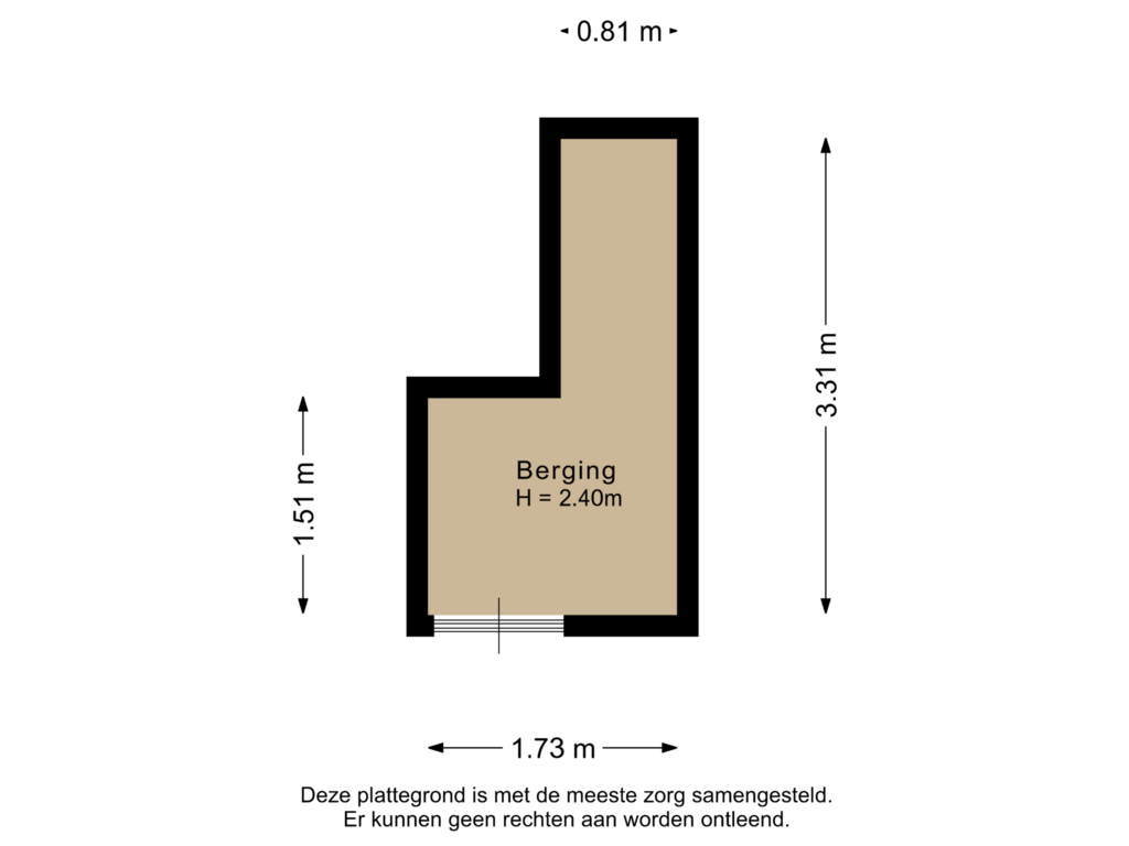 View floorplan of Berging of Groen-blauwlaan 188