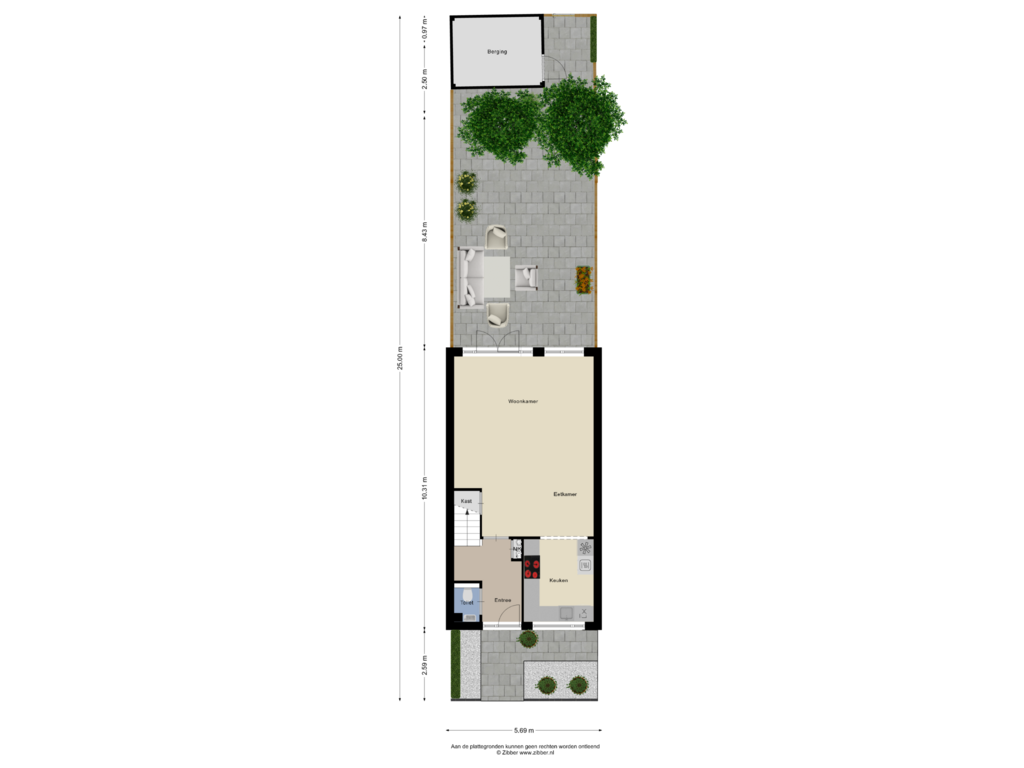 Bekijk plattegrond van Begane Grond Tuin van Waterweegbreelaan 5