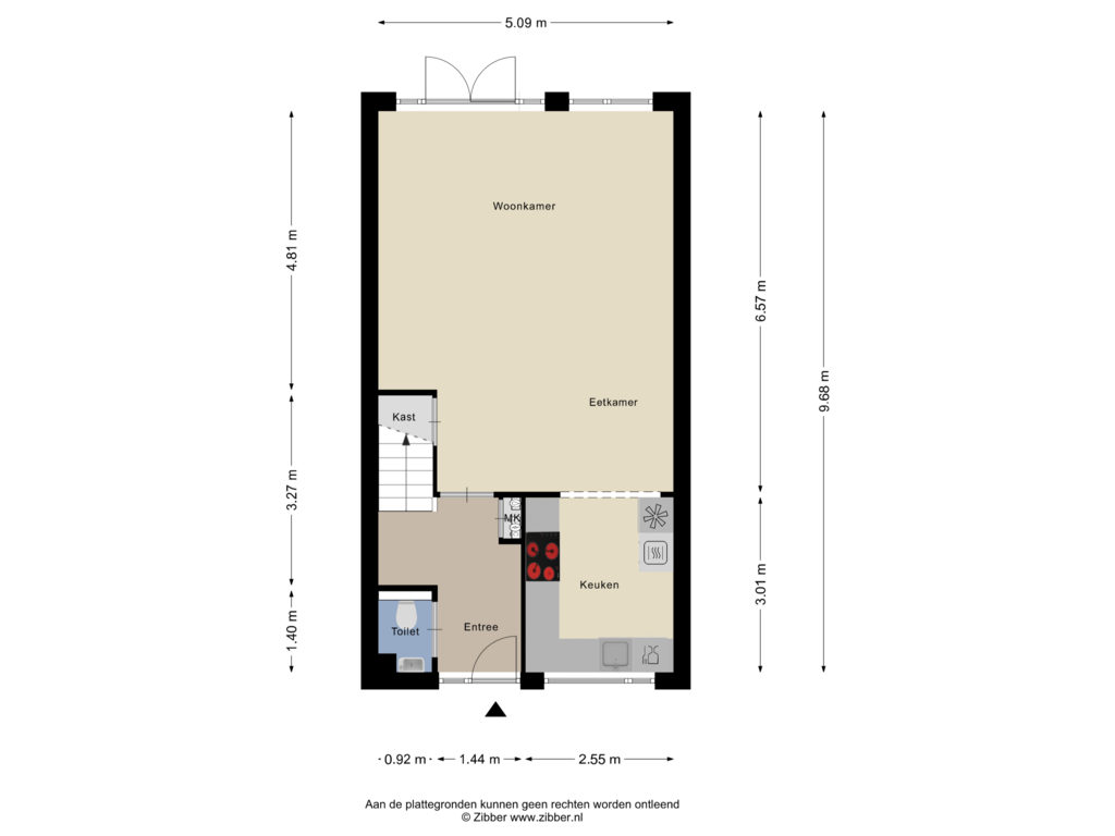 Bekijk plattegrond van Begane Grond van Waterweegbreelaan 5