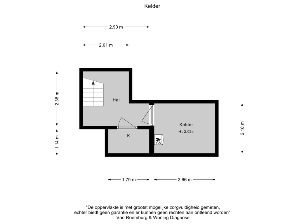 Bekijk plattegrond van Kelder van Merellaan 30