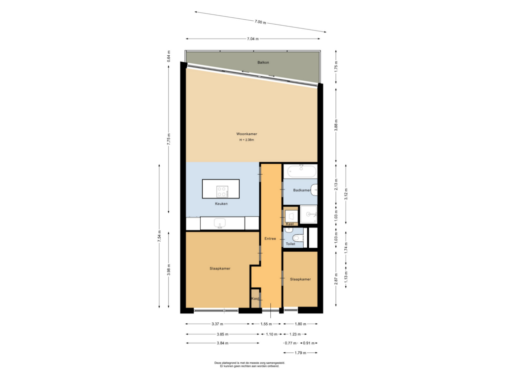 View floorplan of First floor of Librijesteeg 253