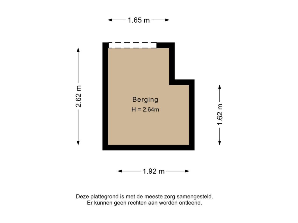 View floorplan of Berging of Librijesteeg 253