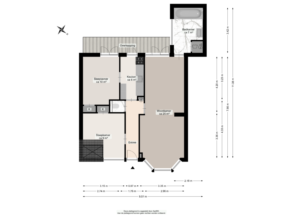 Bekijk plattegrond van Begane grond van Ambonstraat 22