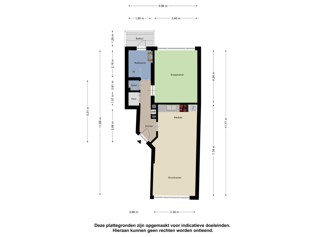 Bekijk plattegrond van Appartement van Pleinweg 103-C