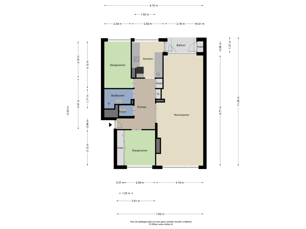 Bekijk plattegrond van Appartement van Dingostraat 24