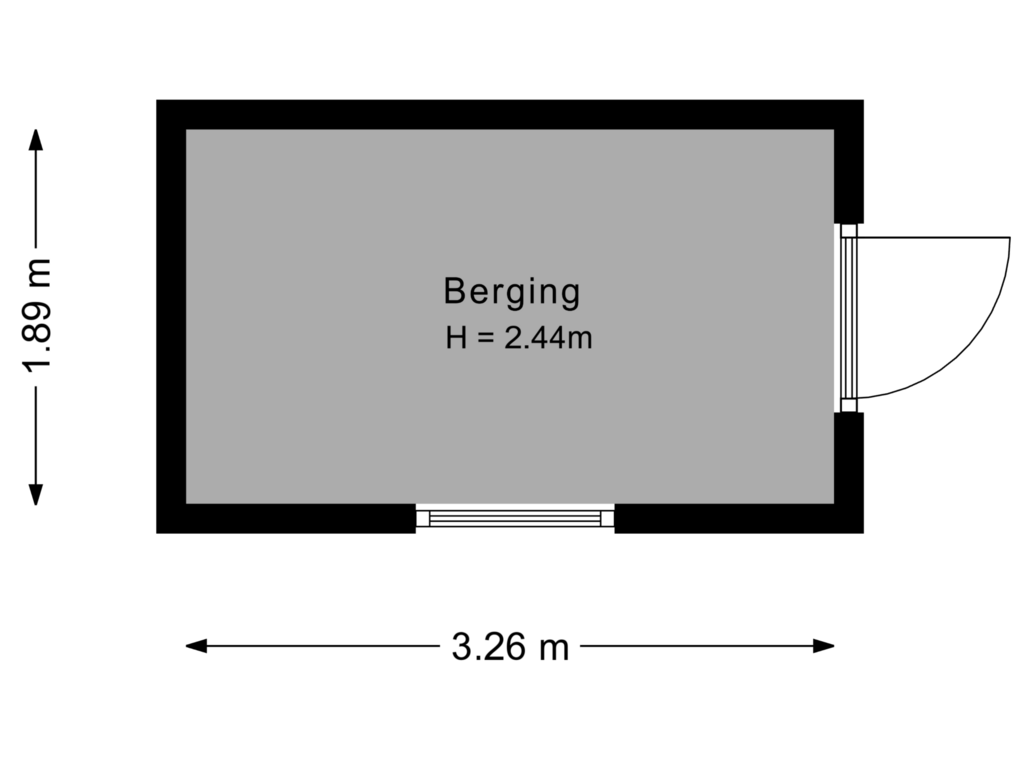 Bekijk plattegrond van Berging van Zuiderkruis 19