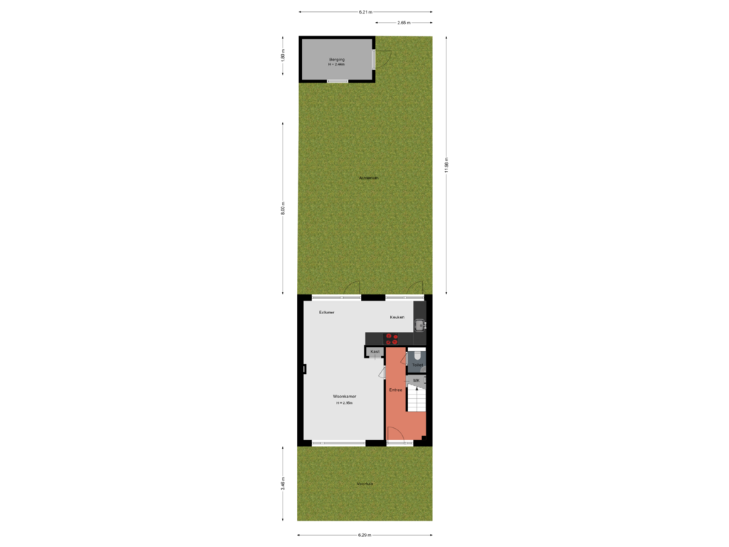 Bekijk plattegrond van Situatie van Zuiderkruis 19