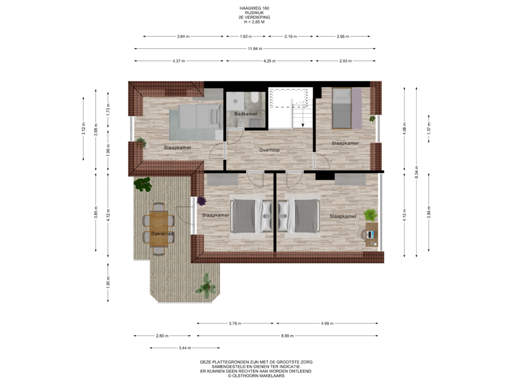 View floorplan of 2e Verdieping of Haagweg 160