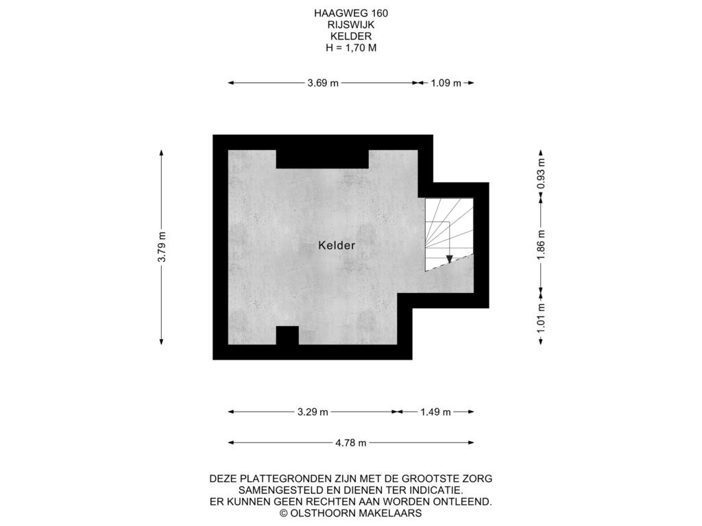 View floorplan of Kelder of Haagweg 160