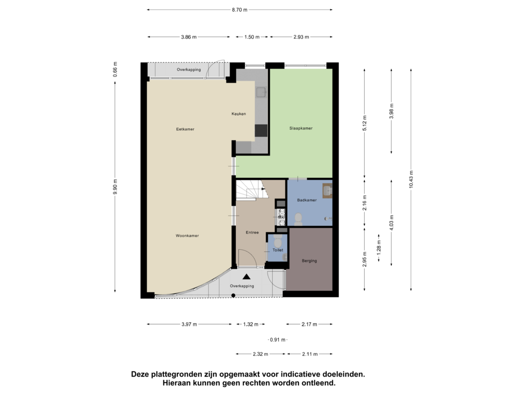 View floorplan of Begane Grond of Hortensiastraat 16