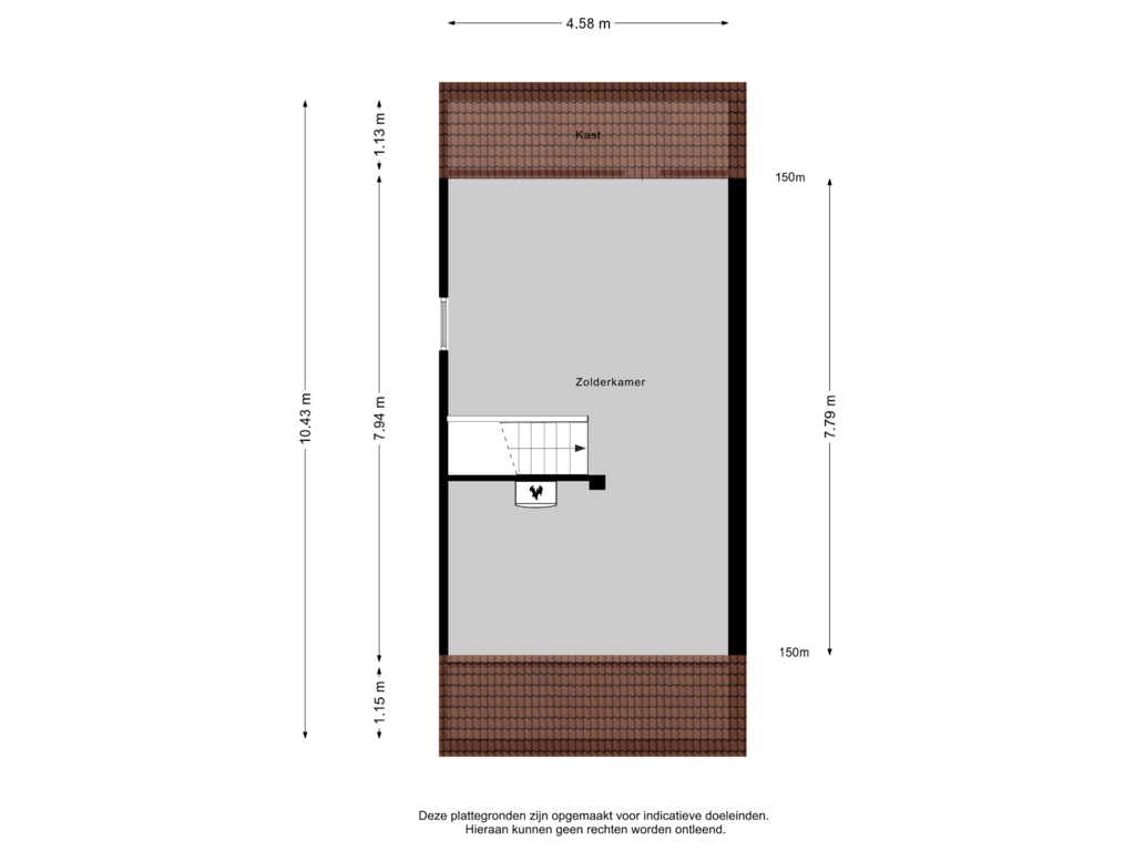 View floorplan of Eerste Verdieping of Hortensiastraat 16