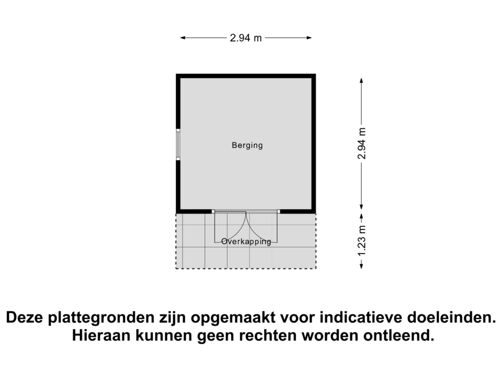 View floorplan of Berging of Hortensiastraat 16