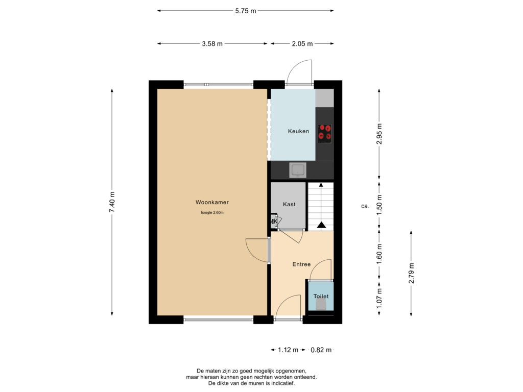 View floorplan of Begane grond of Waterwegstraat 66