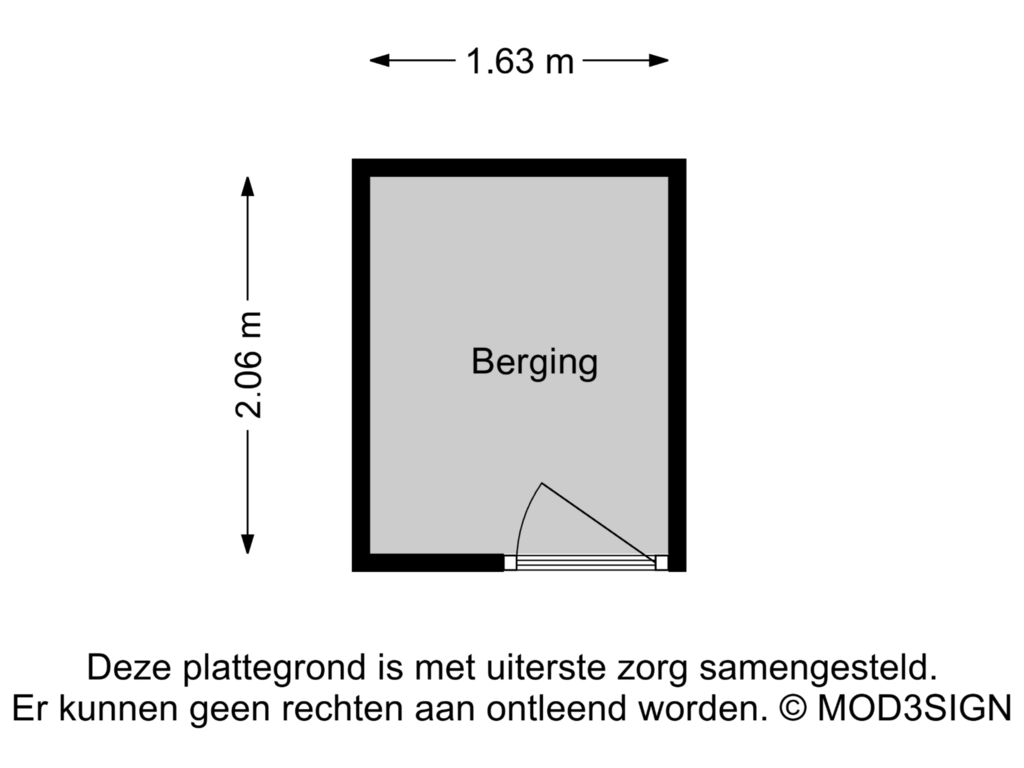 Bekijk plattegrond van Berging 1 van Graan voor Visch 16164