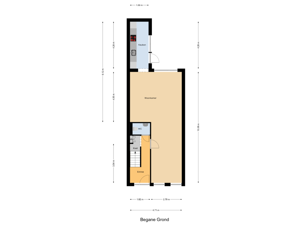 Bekijk plattegrond van Begane Grond van Nieuwe Maasstraat 26